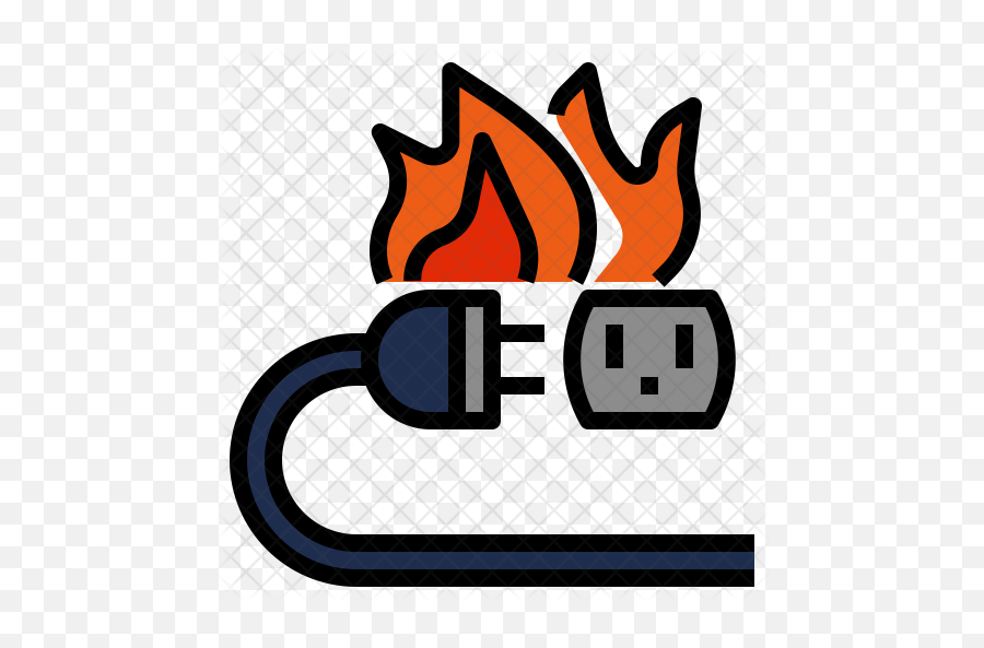 Short Circuit Icon Of Colored Outline - Fire Accident Icon Png,Circuit Png