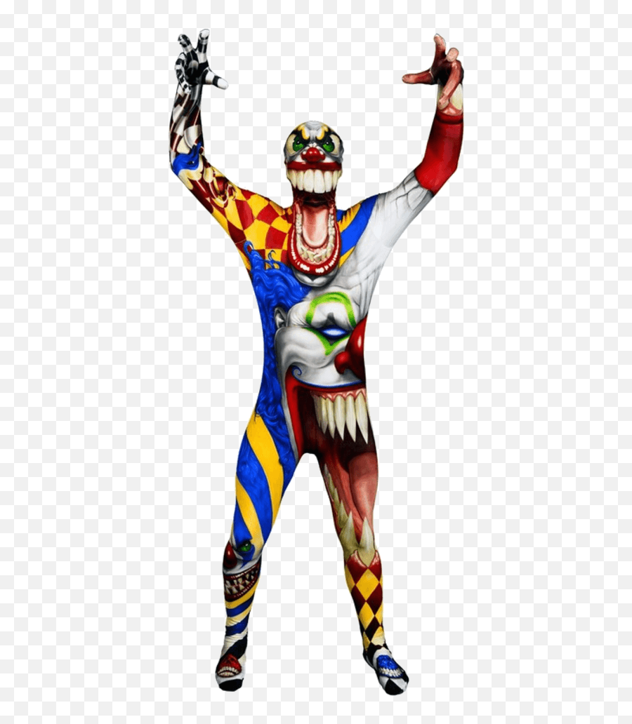 Costume Clipart Scary - Clown Morphsuit Png,Scary Clown Png