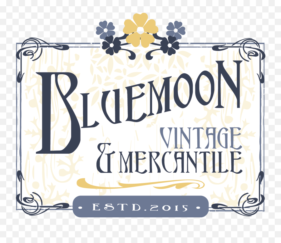 Blue Moon Vintage Mercantile - Decorative Png,Blue Moon Logo