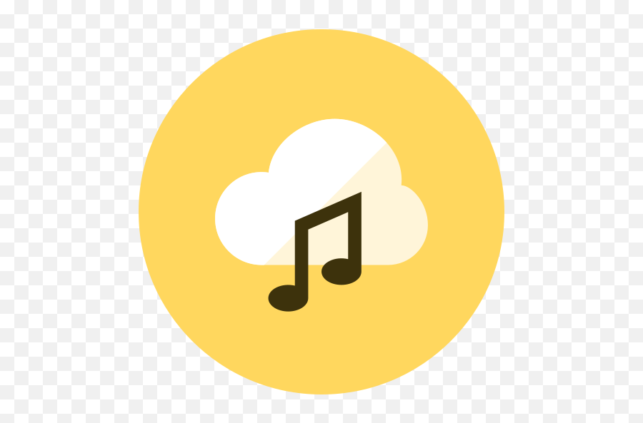 Cloud Music Free Icon Of Kameleon Yellow Round - Radar Png,Yellow Circle Transparent