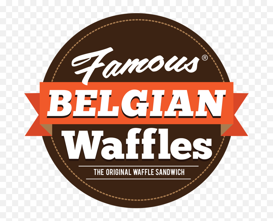 Famous Belgian Waffles U2013 The Original Waffle Sandwich - Label Png,Waffles Png