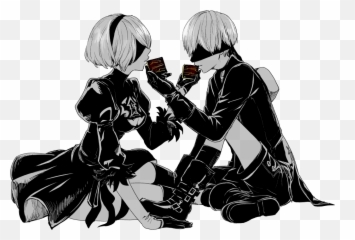 Nier Automata Image 2140143 - Zerochan Anime Image Board Nier Automata 2b And 9s Transparent Png,Nier Automata Logo Png