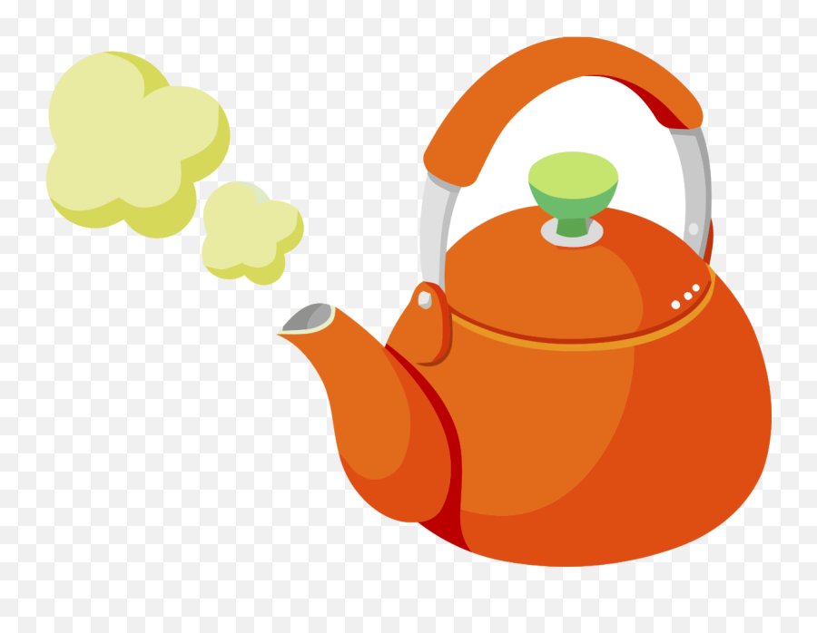 Orange Clipart Teapot Picture 1784124 - Boiling Water Png,Teapot Png