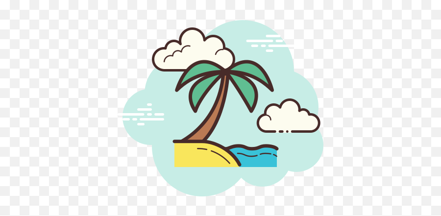 Beach Icon In Cloud Style - Messenger Logo Aesthetic Png,Seashore Icon