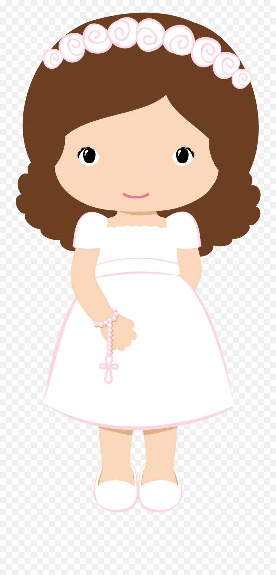 Clipart Communion Girl Png Wave Hair 3 Image - First Communion Girl Png,Wave Clipart Png