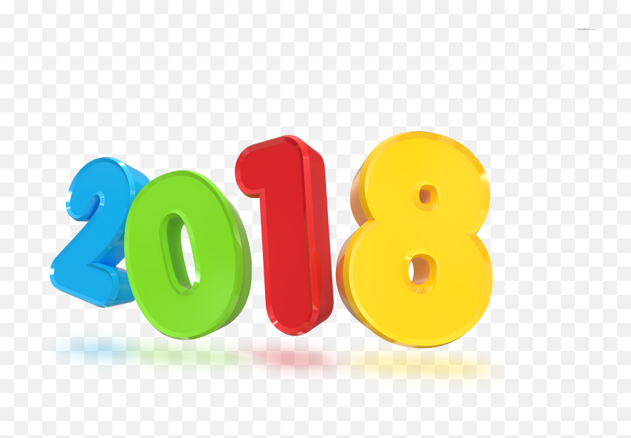 New Year 2018 3d Sign - New Year 2018 Logo Png,New Year 2018 Png