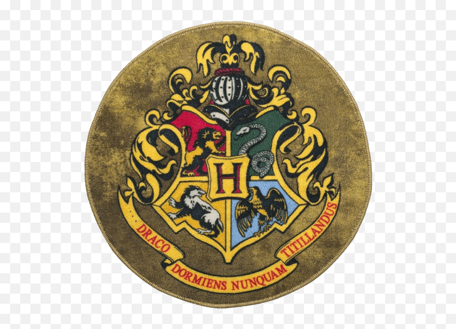 Harry Potter - Hogwarts Crest Circular Doormat Hogwarts Logo Harry Potter Hd Png,Harry Potter Logo Png
