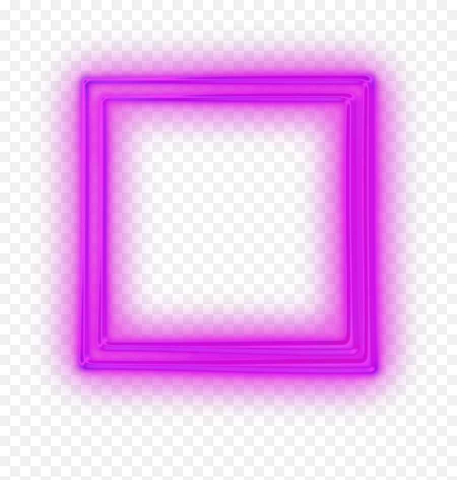 Neon Borders Png Picture - Glowing Neon Square Png,Neon Border Png