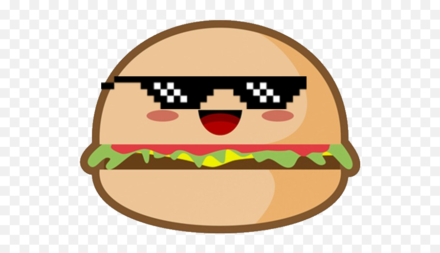Download Free Kawaii Burger Clipart Hamburger - Kawaii Discord Emojis Png,Cheeseburger Transparent