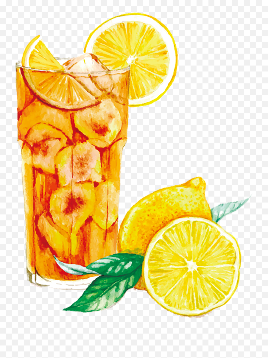 Download Watercolor Margarita Png Free Stock - Orange Ice Tea Watercolor,Juice Png