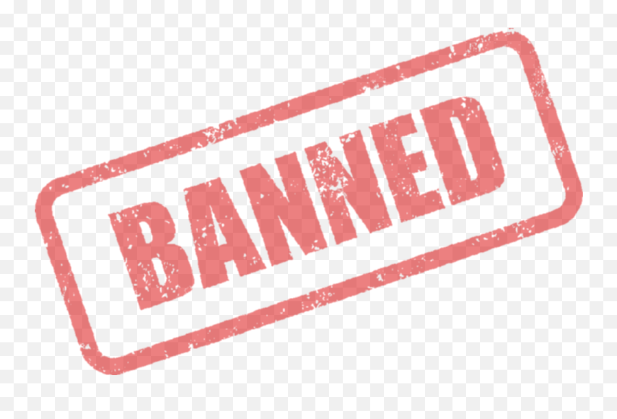 Banned Png Stamp Transparent Picture - Carmine,Banned Png