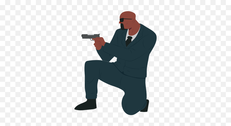 Transparent Png Svg Vector File - Sitting,Man With Gun Png