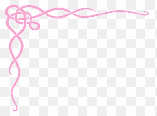 Pink Curly Frame Clip Art - Swirl Border png