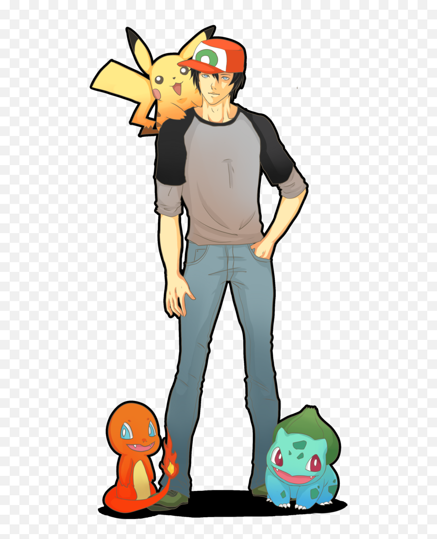 Pokemon 4ever - Pikachu X Ash Fanart Png,Ash Ketchum Transparent