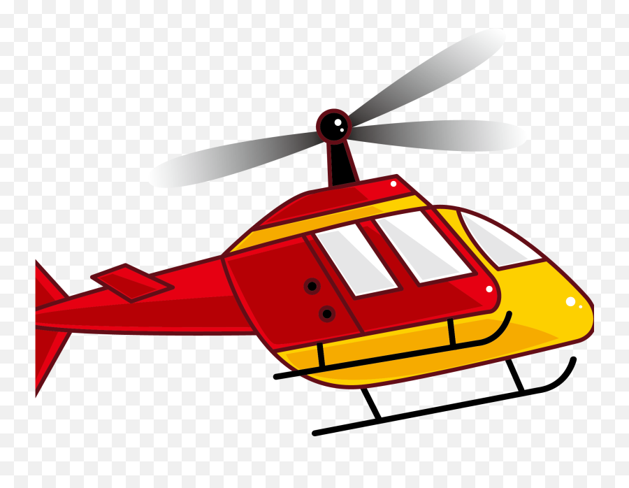 Download Hd Helicopter Clipart Yellow Transparent - Transparent Helicopter Cartoon Png,Helicopter Transparent Background