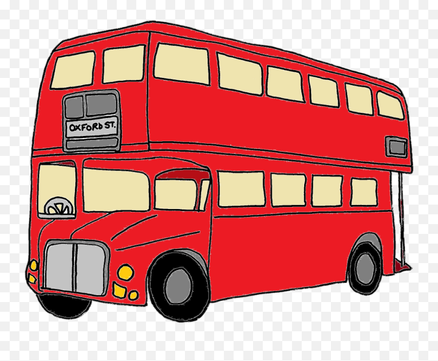 London Bus Clipart Png - Double Decker Bus Animated,Bus Clipart Png
