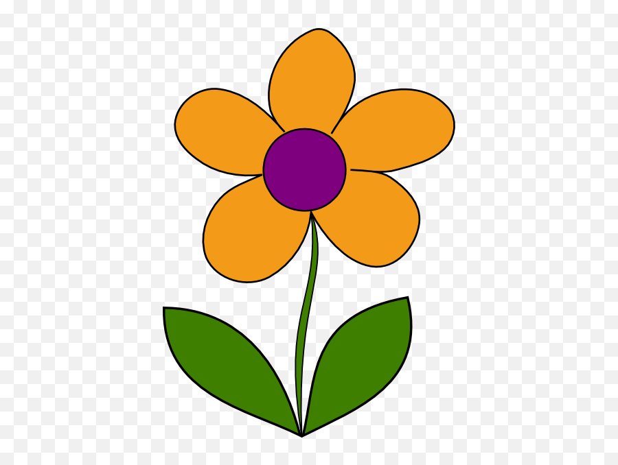Orange Spring Flower Clip Art - Spring Flowers Images Clip Art Png,Flowers Clip Art Png