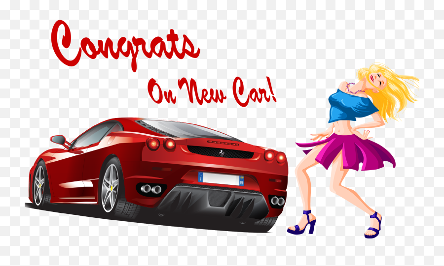 Download Congrats - Ferrari Vector Sports Car Vector Png,Ferrari Transparent