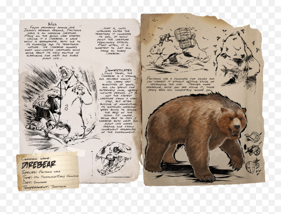 Dire Bear - Official Ark Survival Evolved Wiki Ark Dire Bear Png,Ice Bear Png