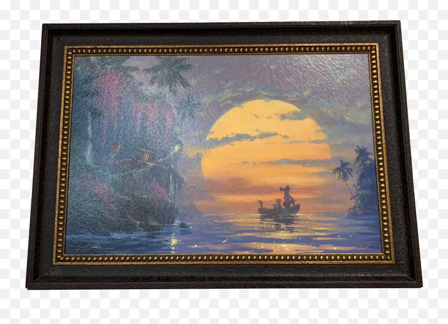 Hook Discovered Painting By James Coleman - Picture Frame Png,Peter Pan Silhouette Png