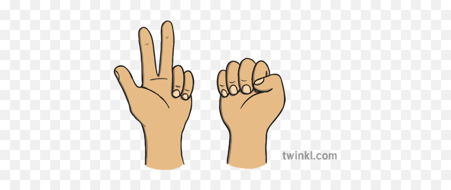 Finger Counting Three Illustration - Twinkl Nueve Con Los Dedos Png,Thumb Png