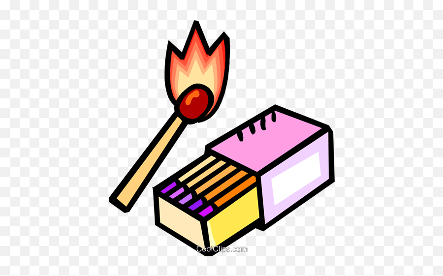 Box Of Matches Royalty Free Vector Clip Art Illustration - Chemical Change Experiments Procedure Png,Matches Png