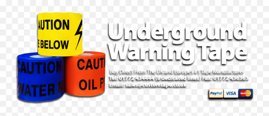 Underground Warning Tape By Custom Ltd Europes - Paypal Png,Caution Tape Png