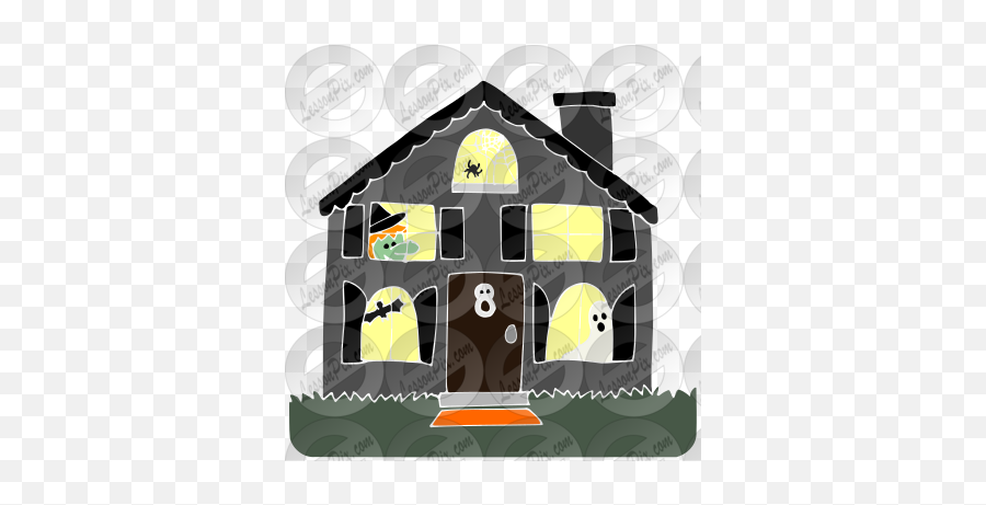 Haunted House Stencil For Classroom Therapy Use - Great Illustration Png,Haunted House Png