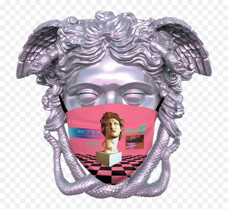 Macintosh Plus Face Mask - Ahegao Face Png,Macintosh Png