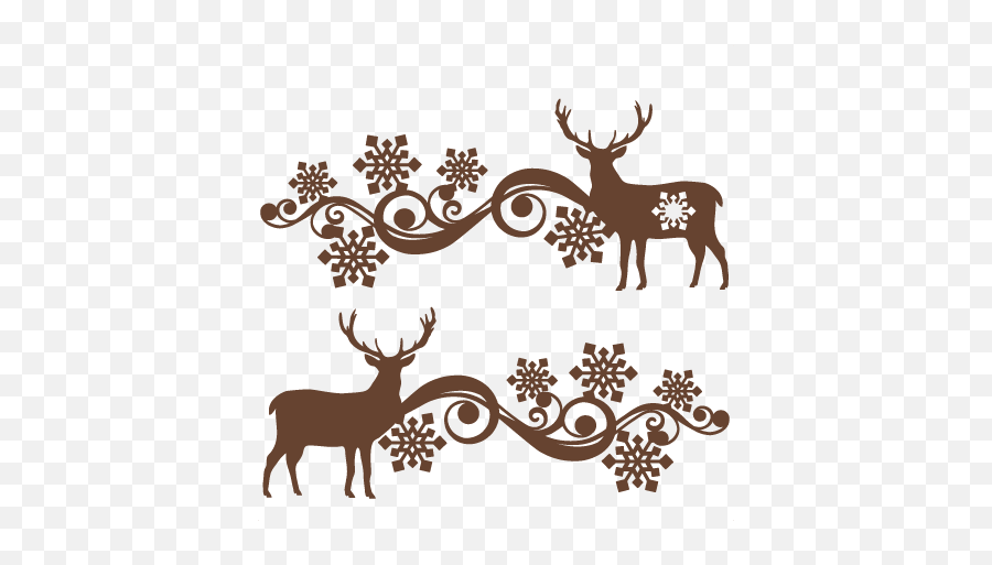 Reindeer Snowflake Flourish Set Svg Scrapbook Cut File - Snowflake Flourish Svg Free Png,Corner Flourish Png