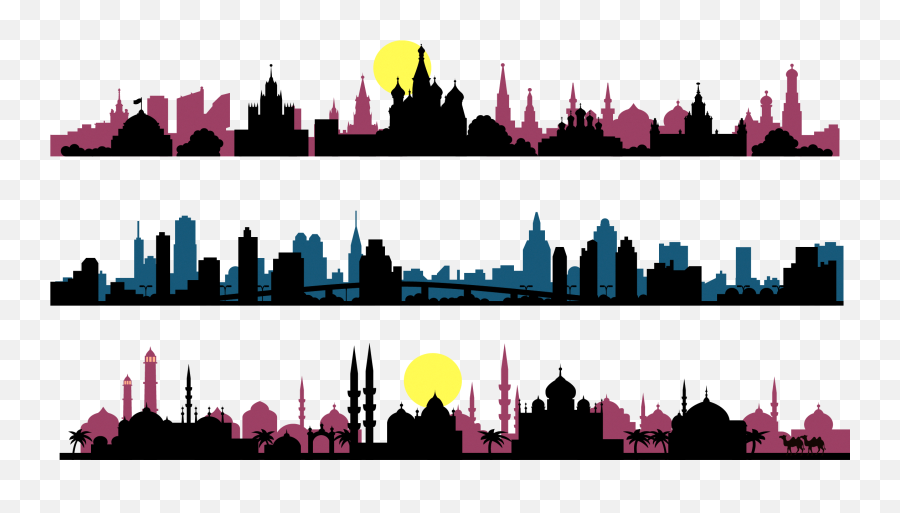 Silhouette City Wallpaper - City Silhouette Png Download Castle,Cityscape Silhouette Png