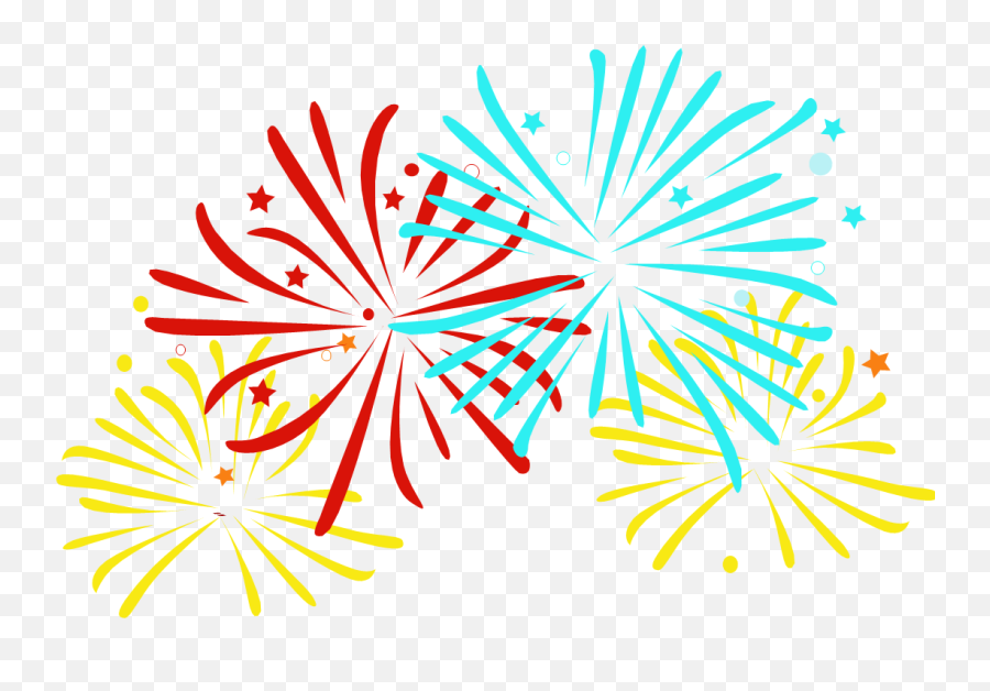 Colorful Explosions Png Clipart Image - Firework Clipart Png,Fireworks Clipart Transparent