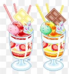 Parfait - Transparent Kawaii Pixel Food png