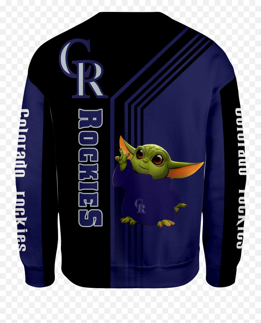 Colorado Rockies Baby Yoda Green New Full All Over Print K1314 - Long Sleeve Png,Colorado Rockies Logo Png