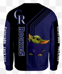 Colorado Rockies Baby Yoda Green New Full All Over Print K1314 - Long Sleeve png