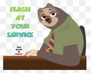 Flash From With - Zootopia Sloth Drawing Transparent Hd png
