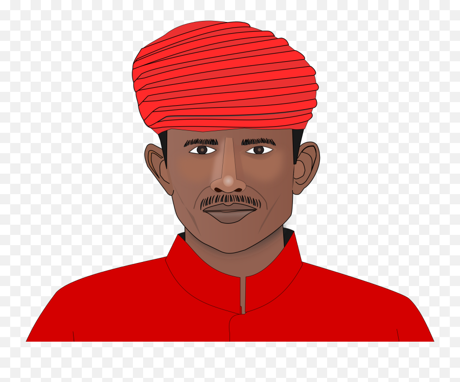 Male Clipart Man Portrait Transparent - Man In Turban Png,Turban Png