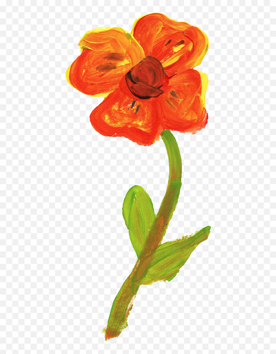 12 Simple Painted Flower - Painting Of Flowers Simple Png,Simple Flower Png
