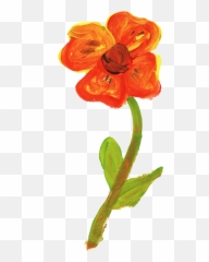 12 Simple Painted Flower - Painting Of Flowers png
