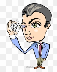 Jeweler Looking - Jeweller Clipart Png,Cartoon Diamond Png