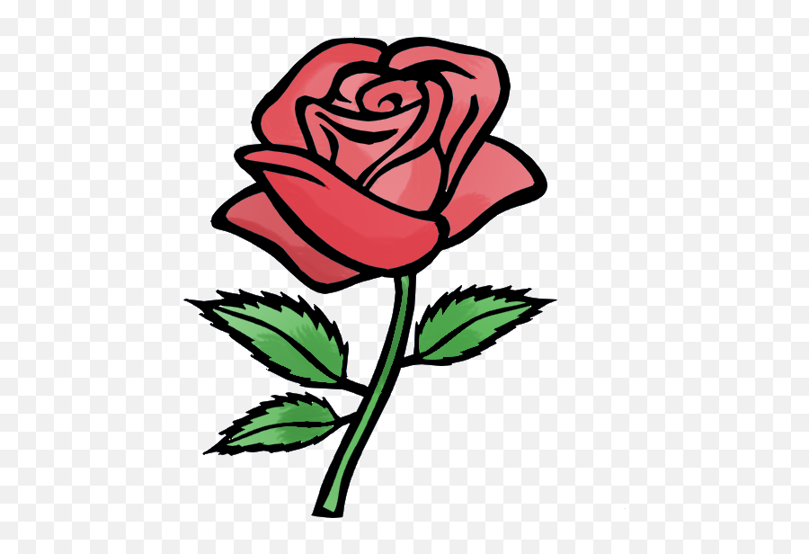 Free Rose Cartoon Pictures - Red Rose Easy Drawing Png,Cartoon Rose Png