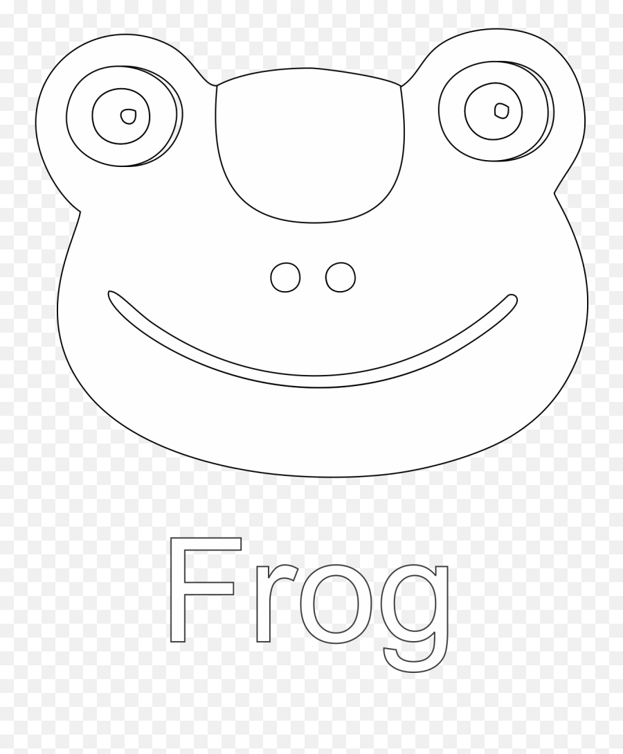 Frog Face Black And White Line Art Image - Dot Png,Face Zoom Effect Icon