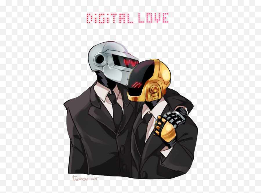 Download Art Daft Punk Digital Love Gay Robots - Daft Punk Daft Punk Digital Love Art Png,Daft Punk Transparent