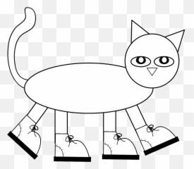 Pin - Cat Cut Out Template Png,Pete The Cat Png
