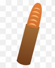 Clip Bag Bread Transparent Png - Cartoon French Baguette Png,Bread Clipart Png