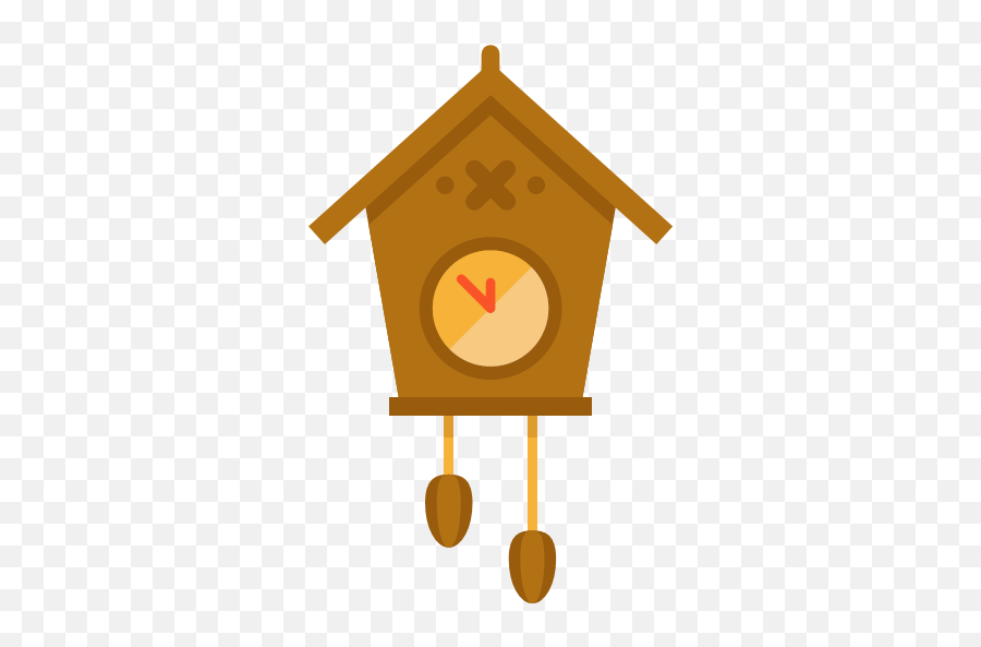 2 De 3 Flat Color Cuckoo Clock Icon - Christmas Icons Design Png,Clock Icon Transparent