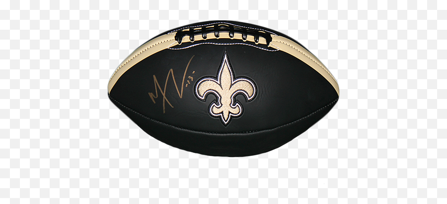 Michael Thomas New Orleans Saints Autographed Full Size Logo Black Football Jsa - Coin Purse Png,New Orleans Saints Logo Png