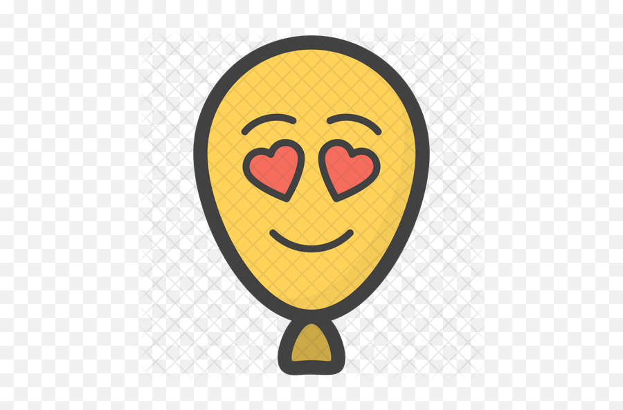 Heart Eyes Balloon Emoji Icon - Smiley Png,Heart Eyes Png