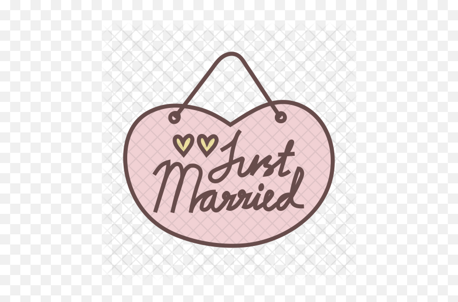Just Married Icon Of Colored Outline - Just Married Sign Png,Married Png