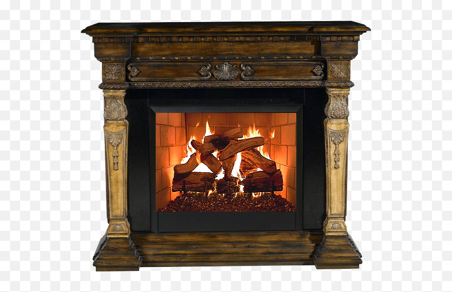 Electric Fireplace Mantel Insert Chimney - Transparent Fire Place Clip Art Png,Chimney Png